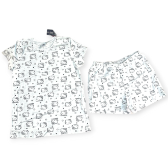 ست تیشرت و شورتک دخترانه برند اروپایی 