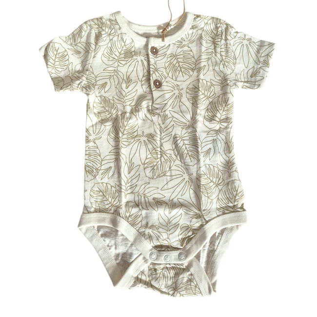 بادی نوزادی برند لوپیلو طرح برگ یشمی 