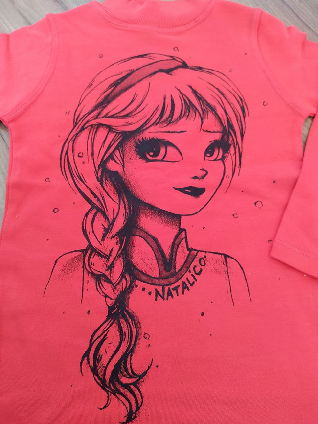 بلوز یقه سه سانتی طرح السا 